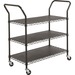 SAF5338BL - Safco 3-shelf Wire Utility Cart