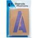 USS104 - U.S. Stamp & Sign Brown Paper Letters/Numbers Stencils