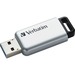 VER98666 - Verbatim 64GB Store'n' Go Secure Pro USB 3.0 Flash Drive with AES 256 Hardware Encryption - Silver
