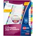 AVE11845 - Avery&reg; Customizable Table of Contents Dividers, Ready Index(R) Printable Section Titles, Preprinted 1-15 Arched Multicolor Tabs, 1 Set (11845)