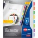 AVE16741 - Avery&reg; Clear Easy View Durable Plastic Dividers, 8 Multicolor Tabs, 1 Set (16741)