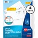 AVE14438 - Avery&reg; Big Tab(TM) Printable Large White Label Dividers with Easy Peel(R), 5 Tabs, 4 Sets (14438)