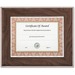 NUD15152 - Glolite Nu-dell 8.5" x 11" Executive Series Document/Photo Frame, Mahogany/Silver Outer Border
