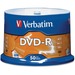 VER95101 - Verbatim AZO DVD-R 4.7GB 16X with Branded Surface - 50pk Spindle