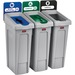 RUB2007918 - Rubbermaid Commercial Slim Jim 23-gallon Recycling Station