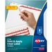 AVE11417 - Avery&reg; Print & Apply Clear Label Dividers, Index Maker(R) Easy Apply(TM) Printable Label Strip, 8 White Tabs (11417)
