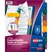 AVE11817 - Avery&reg; Customizable Table of Contents Translucent Plastic Dividers, Ready Index(R) Printable Section Titles, Preprinted 1-8 Multicolor Tabs, 1 Set (11817)