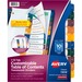 AVE11818 - Avery&reg; Customizable Table of Contents Translucent Plastic Dividers, Ready Index(R) Printable Section Titles, Preprinted 1-10 Multicolor Tabs, 1 Set (11818)