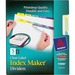 AVE11990 - Avery&reg; Print & Apply Clear Label Dividers, Index Maker(R) Easy Apply(TM) Printable Label Strip, 5 Pastel Tabs, 5 Sets (11990)