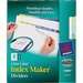 AVE11991 - Avery&reg; Print & Apply Clear Label Dividers, Index Maker(R) Easy Apply(TM) Printable Label Strip, 8 Pastel Tabs, 5 Sets (11991)