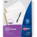 AVE23078 - Avery&reg; Big Tab(TM) Write & Erase Dividers, 8 White Tabs, 1 Set (23078)