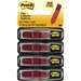MMM684RDSH - Post-it Message Flags ""Sign Here"", Red, 1/2 in. Wide