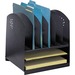 SAF3166BL - Safco 2 Horizontal/6 Upright Combination Desk Rack